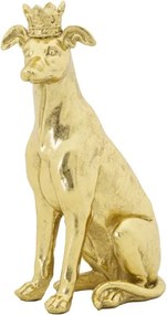 Dekoratívna soška Dog 33 cm zlatá