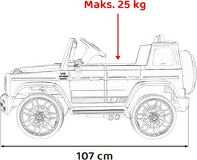 Ramiz Elektrické auto Mercedes AMG G63 pre deti červené + diaľkové ovládanie