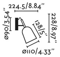 FARO 28258 - Nástenná lampa STUDIO 1xE14/8W/230V biela/čierna