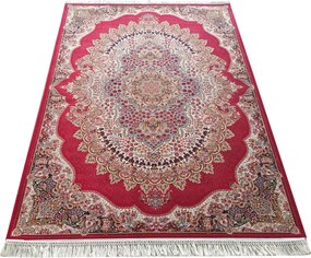 DY Prémiový koberec s exkluzívnym vzorom Pers 04 - červená Rozmer: 300x400 cm