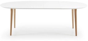 Jedálenský stôl quio 140 (220) x 90 cm biely MUZZA