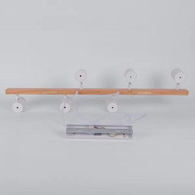 Brilagi - Závesný luster SELE 6xGU10/30W/230V biela/dubový dekor