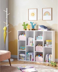 Knižnica s 5 priehradkami, biela