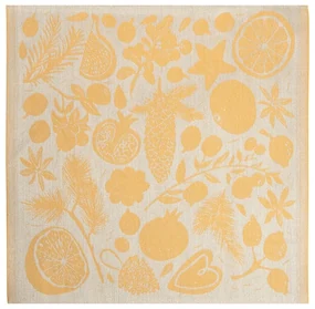 Ľanová utierka / obrúsok Talven Tuoksut 46x46, ľan-oranžová