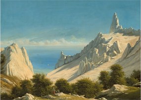 Obraz - Georg Emil Libert, View of Sommerspiret, the Cliffs of Møn, reprodukcia (70x50 cm)