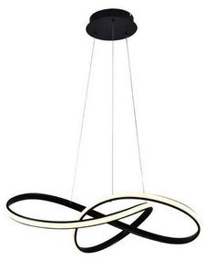 LED Stmievateľný luster na lanku LED/70W/230V 3000-6500K čierna + diaľkové ovládanie