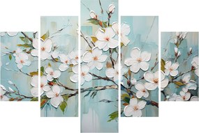 Obraz - Maľba, kvitnúce vetvy stromu (150x105 cm)
