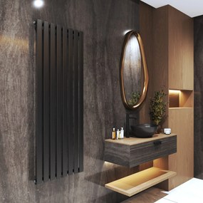Gamma Vertical, vykurovacie teleso 600x1600 mm, 1036 W, čierna matná, GMA-VERT-16060-BK
