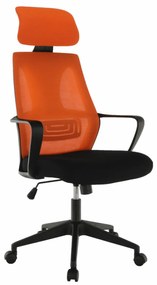 Kancelárske kreslo, čierna/oranžová, TAXIS NEW