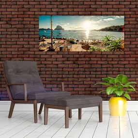 Obraz - Pláž s ľuďmi (120x50 cm)
