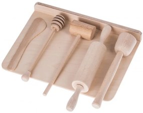 Vulpi Eko drevená hračka Natural - kuchynské potreby