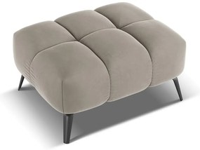 Béžová zamatová podnožka Nalu – Makamii