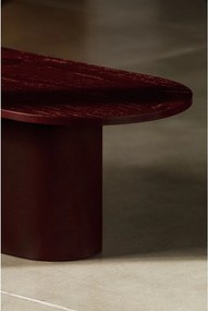 Vínovočervený konferenčný stolík s doskou v dubovom dekore 50x115 cm Looi – noo.ma