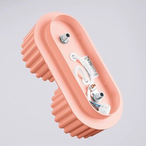 Stropné svietidlo Aura, 2x ružové hliníkové tienidlo, (6 cm)
