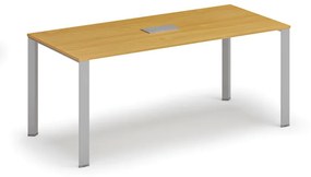 Stôl PRIMO INFINITY 1800 x 900 x 750, buk + stolová zásuvka TYP I, strieborná