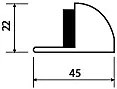 Dverná zarážka TWIN P 541 (A, ABR, CH, CH-SAT, NI-SAT), A (mosadz lestená lakovaná)