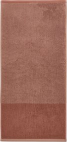 Kvalitné žakárové uteráky, 2 ks, kombinácia ružovej a hrdzavej