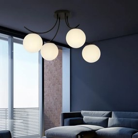 Prisadený luster BOSTON 4xE14/10W/230V čierna