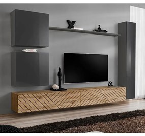 Obývacia Stena Switch VIII Line Grafit/Wotan