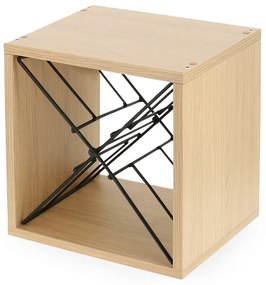 Regál na víno v dekore jaseňa v prírodnej farbe počet fliaš 12 36,5x36x29 cm Macon – Compactor