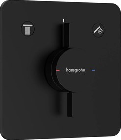 Hansgrohe DuoTurn Q, batéria pod omietku pre 2 spotrebiče, čierna matná, HAN-75414670
