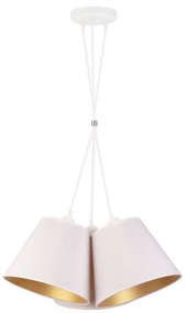 Duolla - Luster na lanku TWIGGY 3xE27/40W/230V pr. 60 cm biela DU8979