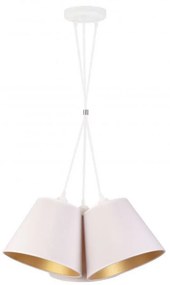 Duolla - Luster na lanku TWIGGY 3xE27/40W/230V pr. 60 cm biela
