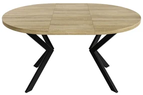 Okrúhly rozkladací jedálensky stôl MARION 100 - 176 cm dub sonoma Farba nôh: Kašmír