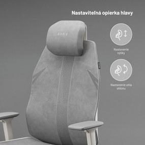 Ergonomická kancelárska stolička, svetlosivá: Diablo V-Flash Light Grey