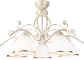 Brilagi - LED prisadený luster ANTICO 5xE27/60W/230V 3000K biela patina