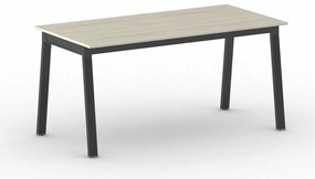 Rokovací kancelársky stôl PRIMO BASIC, 160x80 cm, čierna podnož, dub prírodný