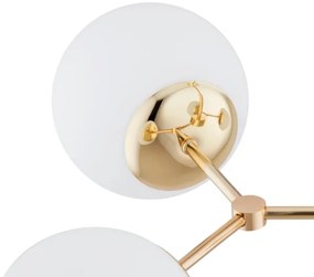 Luster na tyči FOTON  4xE14/40W/230V zlatá/biela