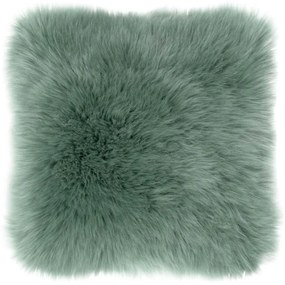 Zelený vankúš Tiseco Home Studio Sheepskin, 45 × 45 cm