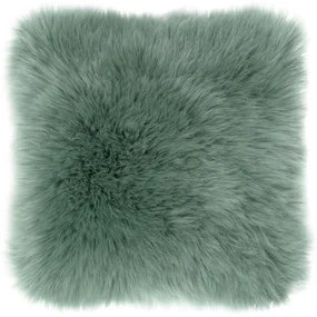 Zelený vankúš Tiseco Home Studio Sheepskin, 45 × 45 cm