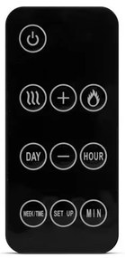 LED Nástenný elektrický krb s vykurovaním LED/2000W/230V 56x88 cm