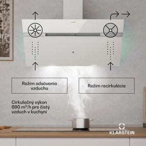 Klarstein Alina digestor, 90 cm, 690 m³/h, Tichý, EEK A++