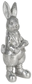 56 / 5000 Výsledky překladu Strieborná dekorácie králika s mrkvou métallique - 6 * 6 * 13 cm
