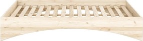 Dvojlôžková posteľ z borovicového dreva bez čela 160x200 cm v prírodnej farbe Orbit – Karup Design