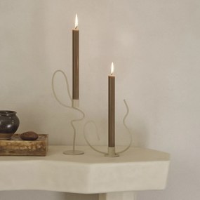 Ferm Living Kovový svietnik Valse Cashmere Low