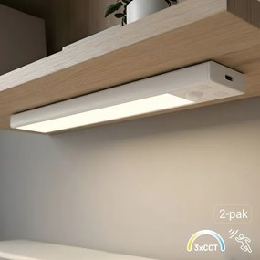 SADA 2x nabíjateľné LED osvetlenie nábytku so senzorom VIRO LED/1 W/800 mAh/20 cm/CCT biela