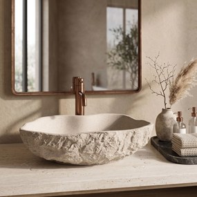 Rea Isla Warm Beige, umývadlo na dosku 490x370x140 mm, béžová, REA-U7882