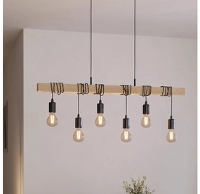 Eglo 55242 - Luster na lanku TOWNSHEND 6xE27/60W/230V 55242