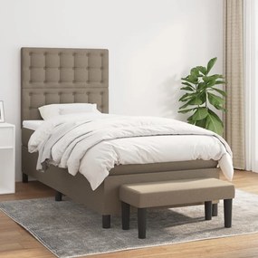 Boxspring posteľ s matracom sivohnedý 100x200 cm látka 3136897