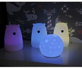 LED RGB Detská dotyková lampička BEAR LED/0,8W/5V ružová + USB