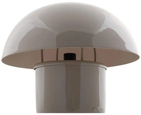 Sivá stolová lampa s kovovým tienidlom (výška 25 cm) Fat Mushroom – Leitmotiv
