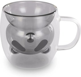 Lamart LT9126 2-dielna súprava pohárov Bear Vaso, 230 ml, čierna