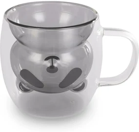 Lamart LT9126 2-dielna súprava pohárov Bear Vaso, 230 ml, čierna
