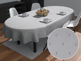 Biante Teflónový oválny obrus TF-080 Obdĺžničky na sivom 80x120 cm