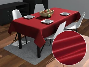 Biante Saténový obdĺžnikový obrus polyesterový Satén LUX-037 Červený 80x120 cm