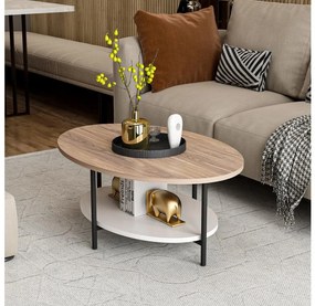 Konferenčný stolík ELIS 36x90 cm dub/biela